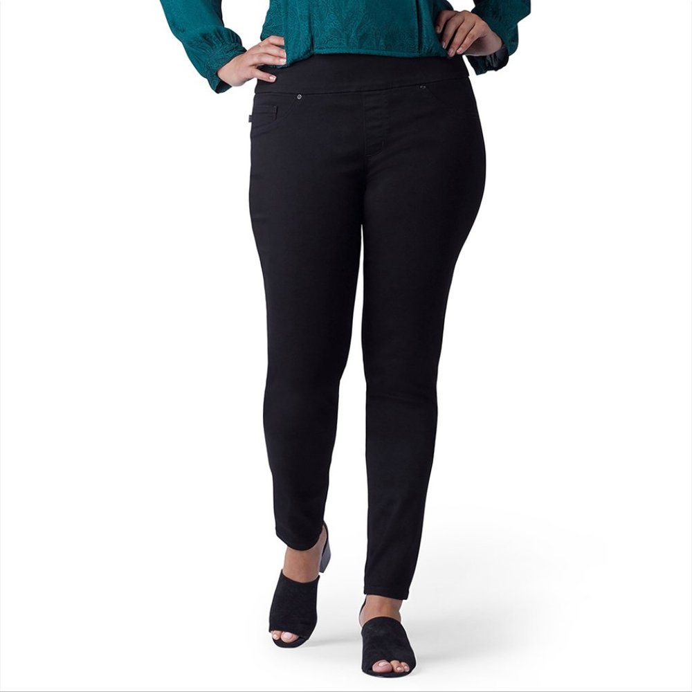NWT Plus Lee Women's Plus Size Black Sculpting Slim Fit Skinny Pull On Jean SZ20
